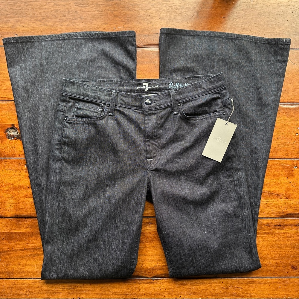 7 For All Mankind Women's Dark Wash Flare Jeans